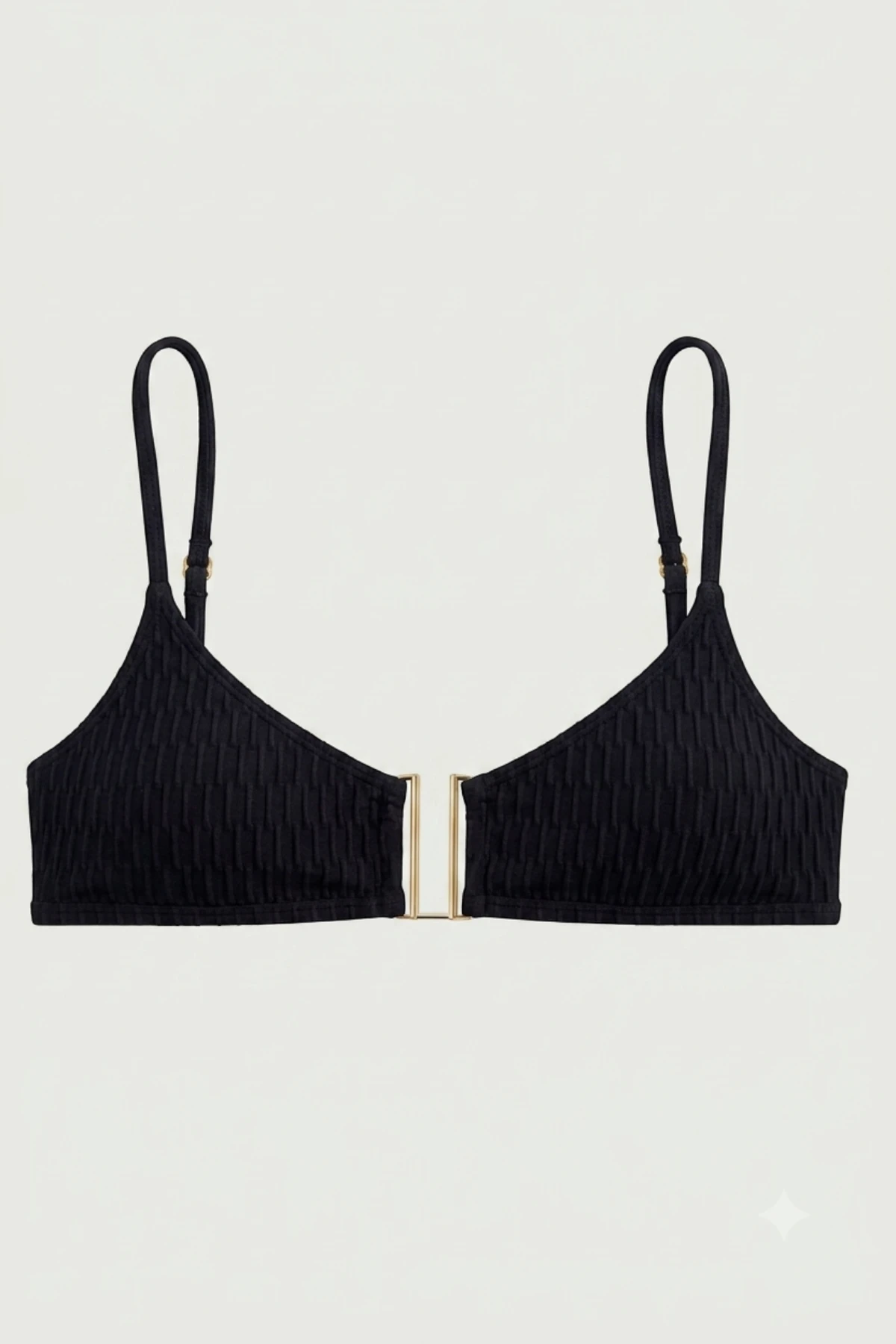 Juno bikini top - black textured
