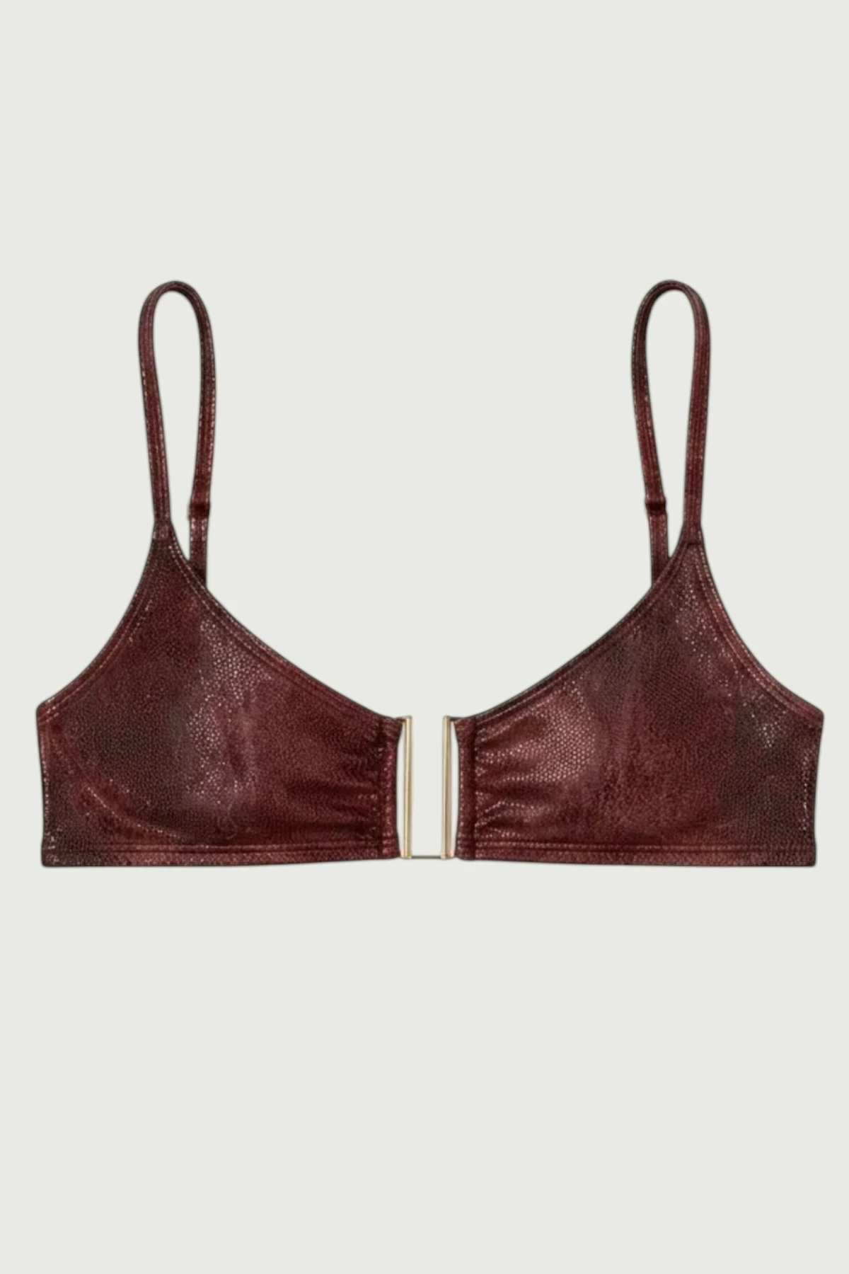 Juno bikini top - brown reptile