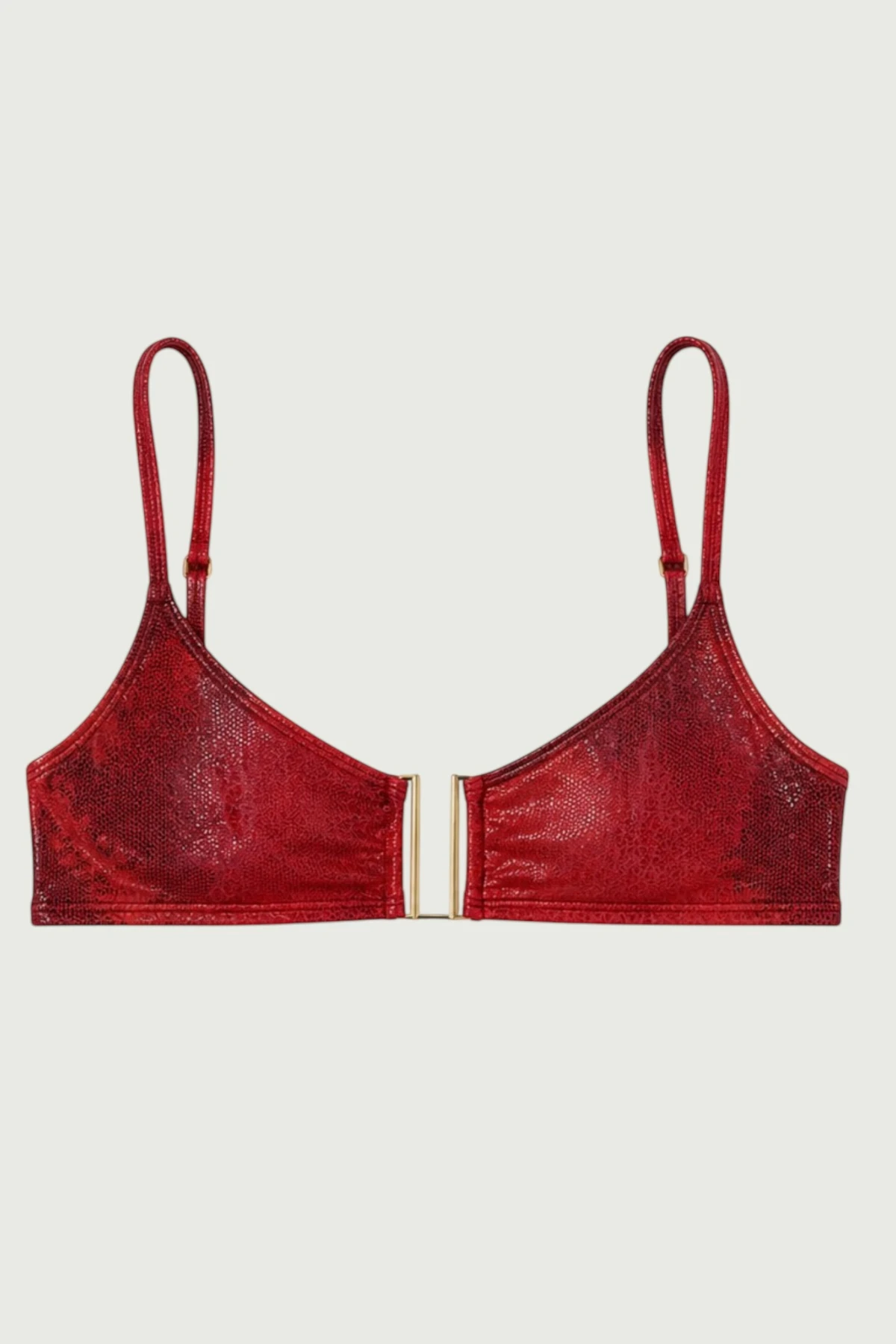 Juno bikini top - red reptile